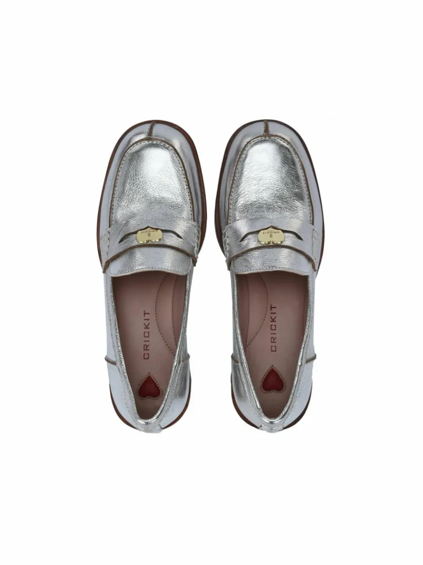 Crickit Slipper*Damen Halbschuh - ORLANDO silber uni