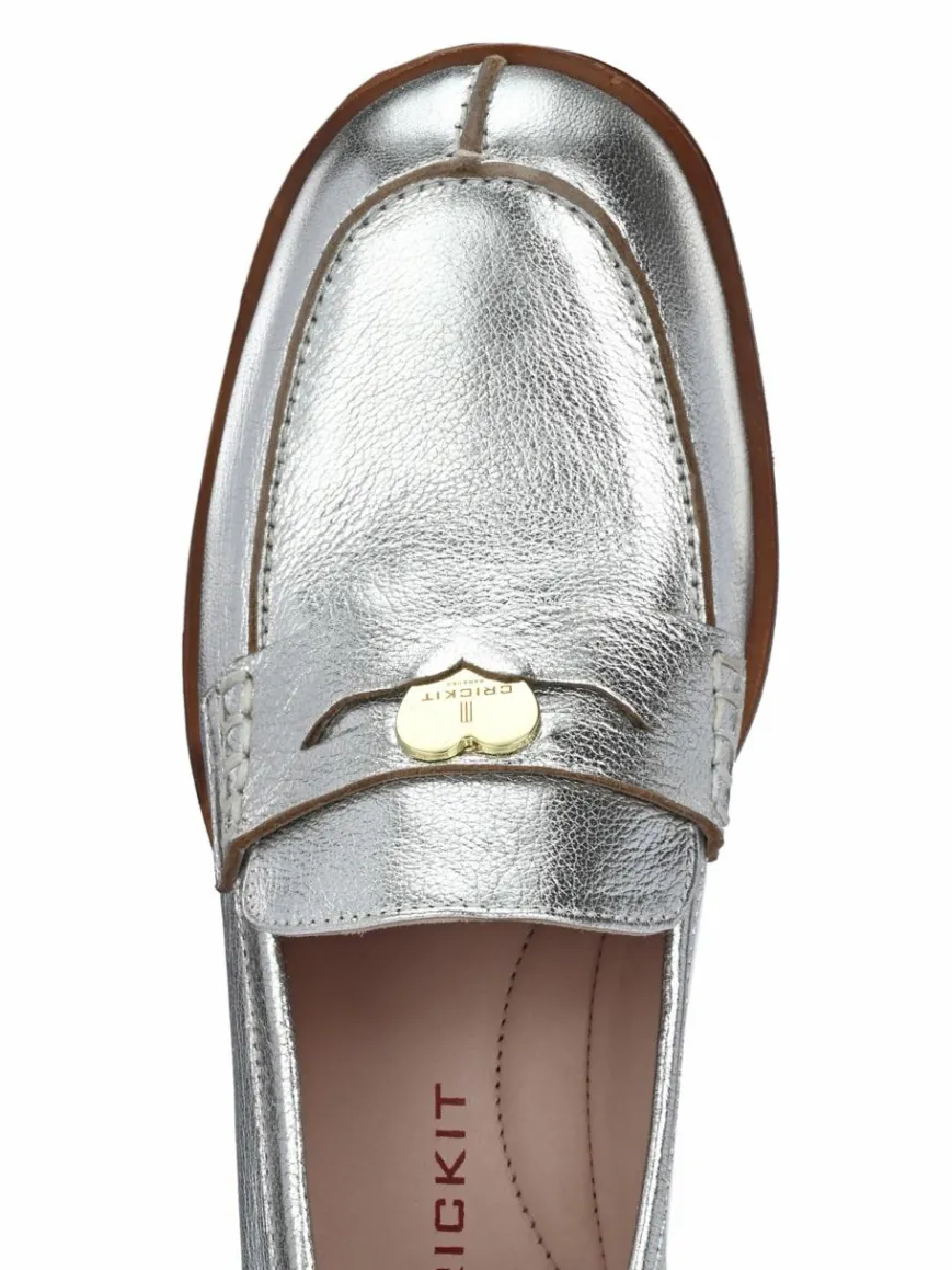 Crickit Slipper*Damen Halbschuh - ORLANDO silber uni