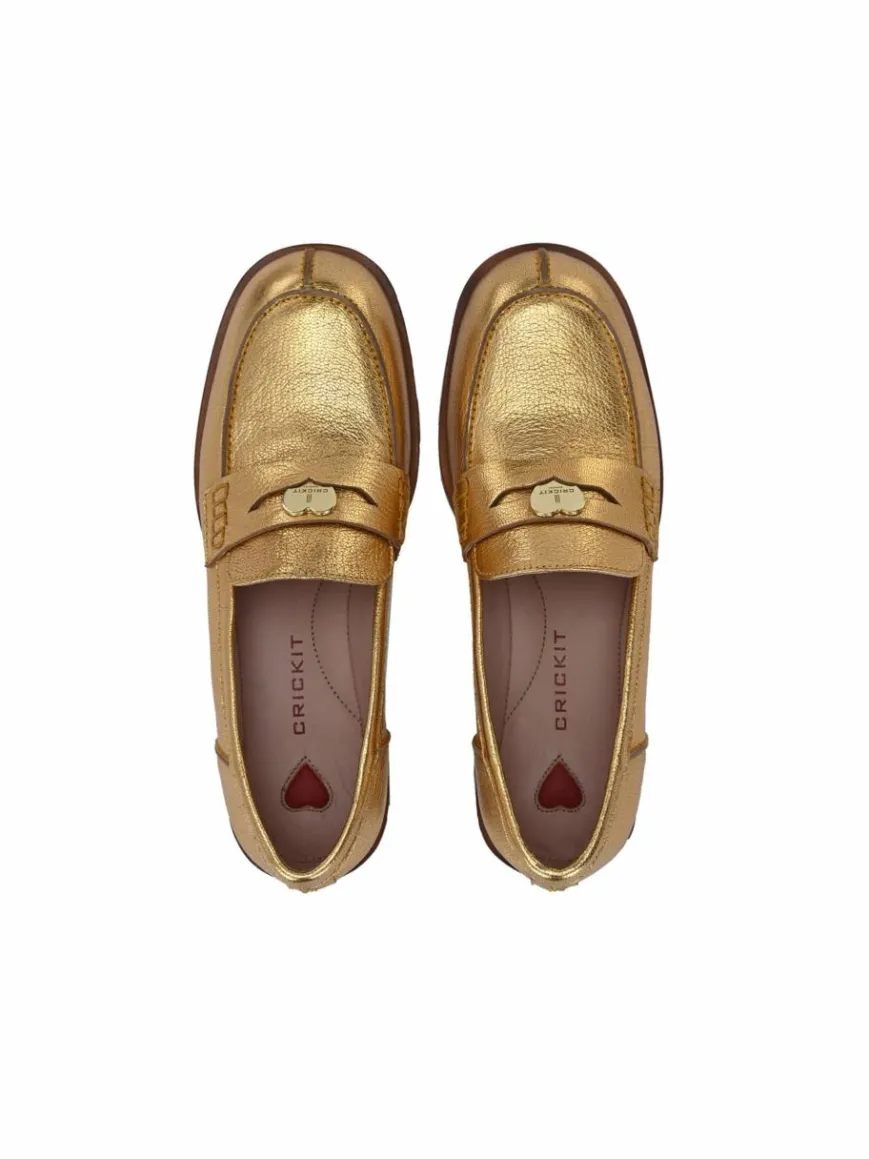 Crickit Slipper*Damen Halbschuh - ORLANDO gold uni
