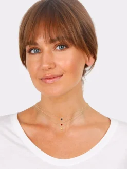 Elli Schmuck*Damen Halskette rot uni