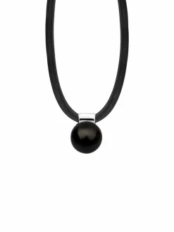 Nenalina Schmuck*Damen Halskette schwarz uni