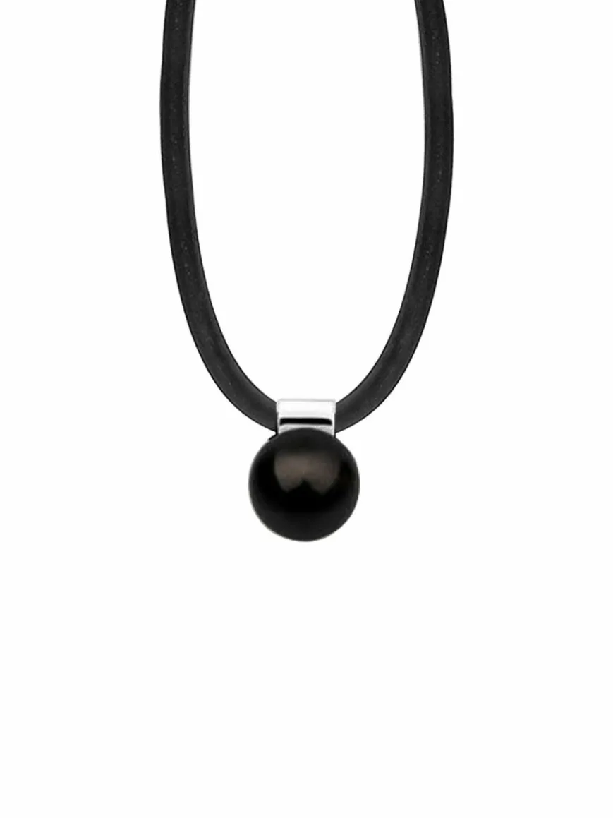 Nenalina Schmuck*Damen Halskette schwarz uni