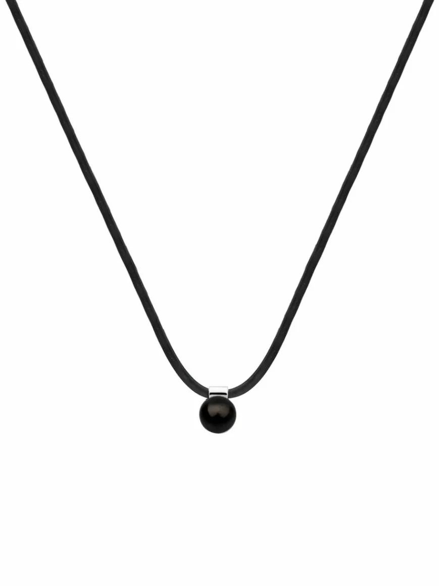 Nenalina Schmuck*Damen Halskette schwarz uni