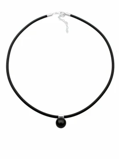Nenalina Schmuck*Damen Halskette schwarz uni
