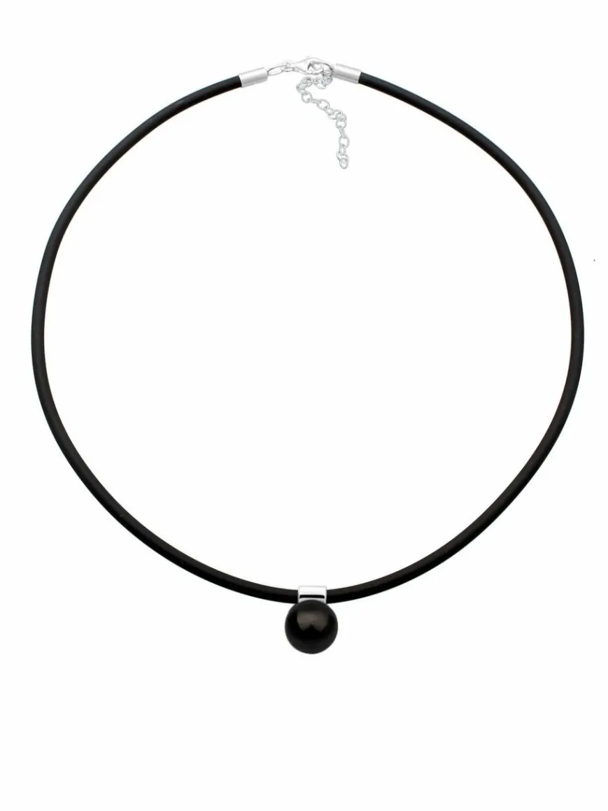 Nenalina Schmuck*Damen Halskette schwarz uni