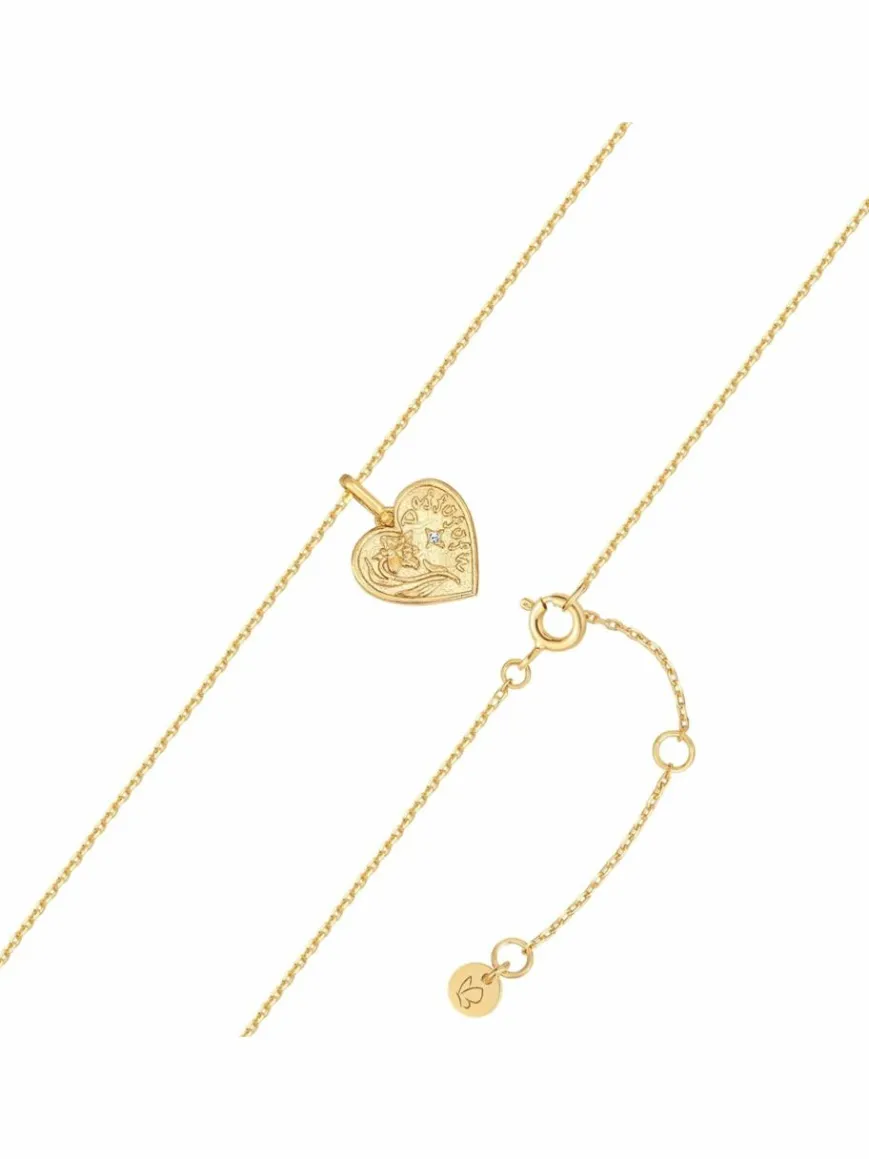 Glanzstücke München Schmuck*Damen Halskette - Geburtsblume März Narzisse gold uni