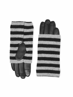 Markberg Handschuhe*Damen Handschuhe schwarz gestreift