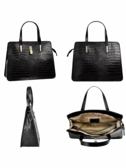 Cluty Taschen & Rucksäcke*Damen Handtasche schwarz uni