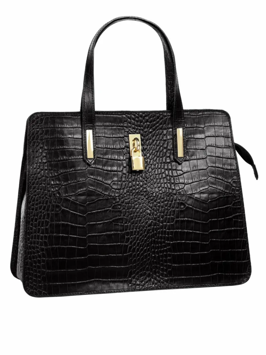 Cluty Taschen & Rucksäcke*Damen Handtasche schwarz uni