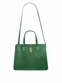 Cluty Taschen & Rucksäcke*Damen Handtasche grün uni