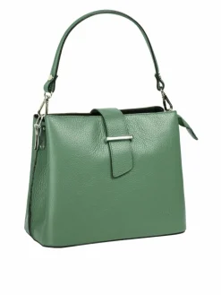 Cluty Taschen & Rucksäcke*Damen Handtasche grün uni