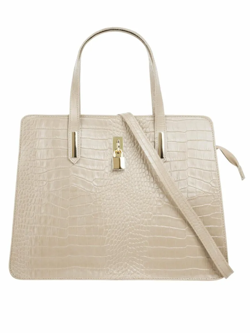 Cluty Taschen & Rucksäcke*Damen Handtasche beige uni