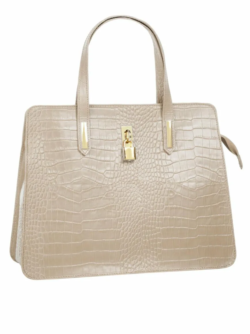 Cluty Taschen & Rucksäcke*Damen Handtasche beige uni