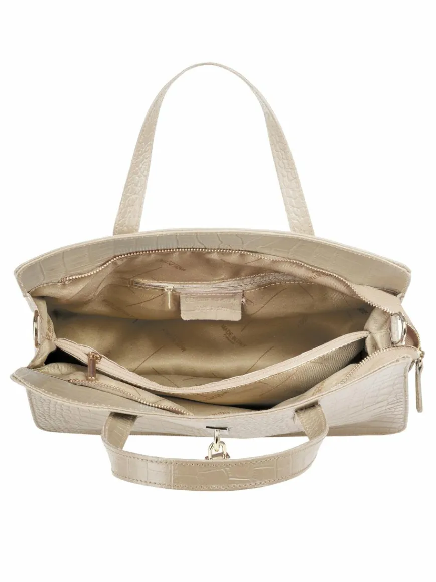Cluty Taschen & Rucksäcke*Damen Handtasche beige uni