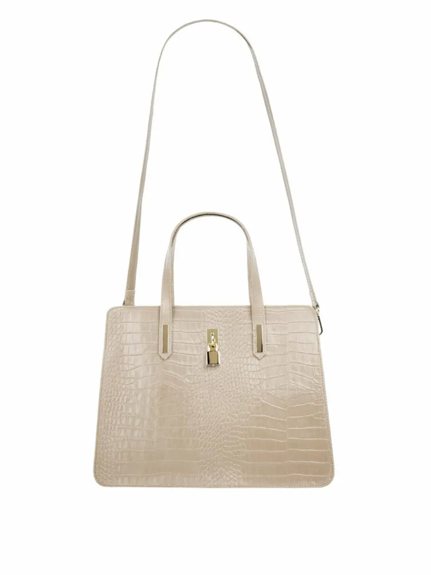 Cluty Taschen & Rucksäcke*Damen Handtasche beige uni