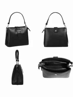Cluty Taschen & Rucksäcke*Damen Handtasche schwarz uni