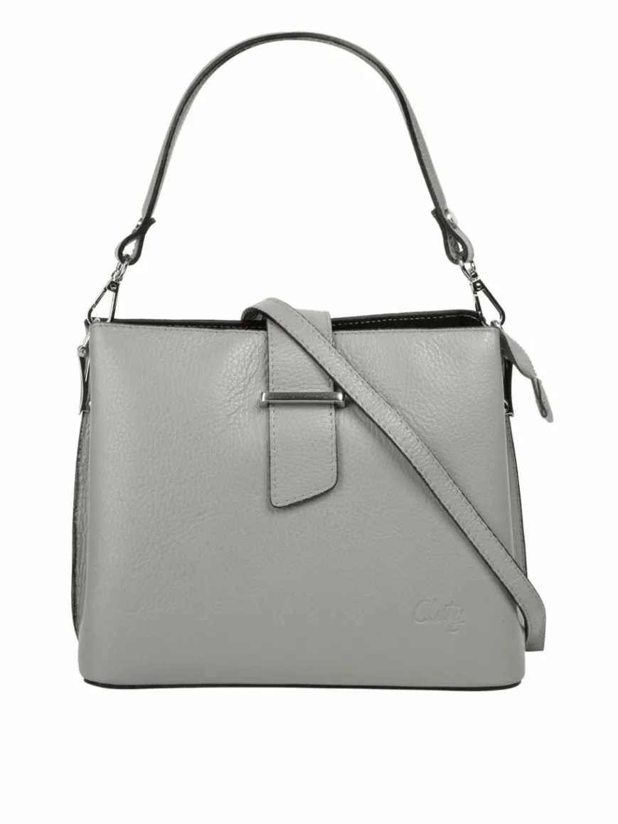 Cluty Taschen & Rucksäcke*Damen Handtasche grau uni