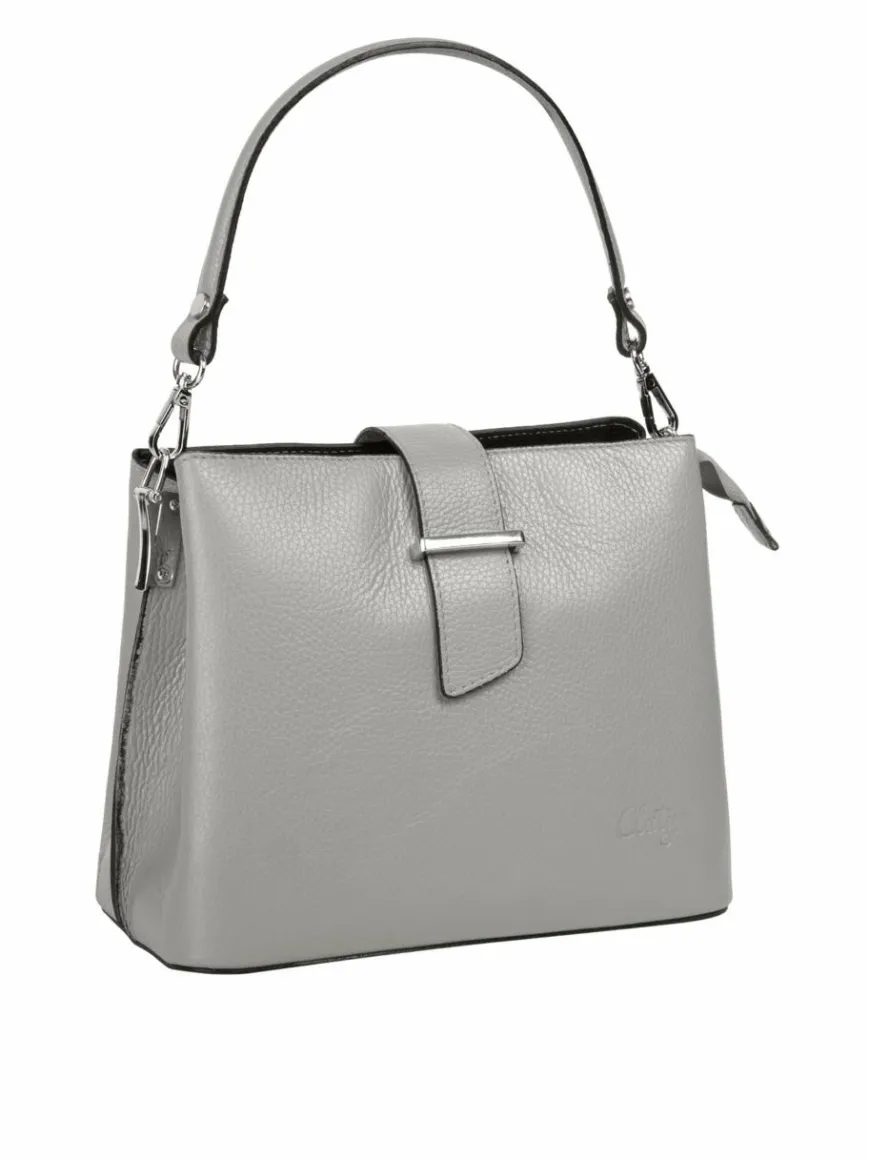 Cluty Taschen & Rucksäcke*Damen Handtasche grau uni