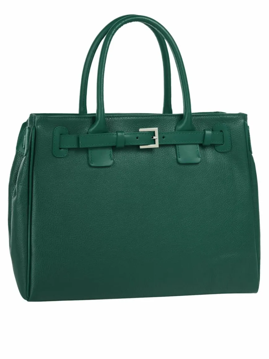 Cluty Taschen & Rucksäcke*Damen Handtasche grün uni