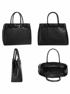 Cluty Taschen & Rucksäcke*Damen Handtasche schwarz uni