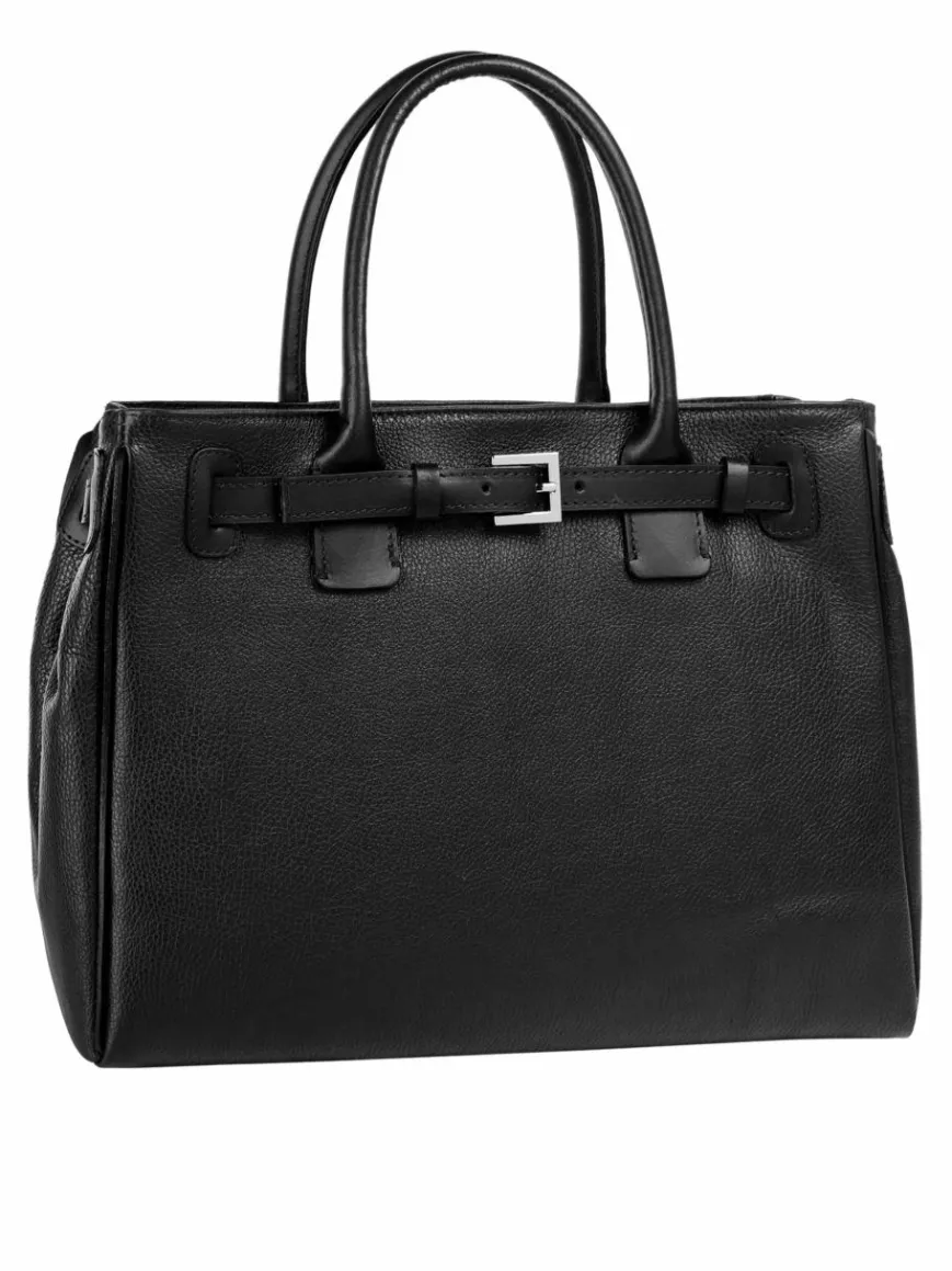 Cluty Taschen & Rucksäcke*Damen Handtasche schwarz uni