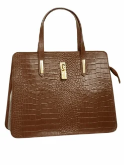 Cluty Taschen & Rucksäcke*Damen Handtasche cognac uni