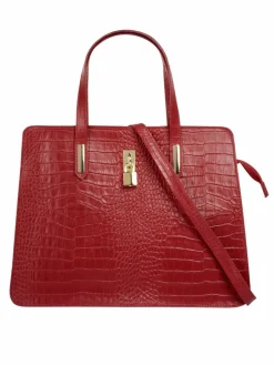Cluty Taschen & Rucksäcke*Damen Handtasche rot uni