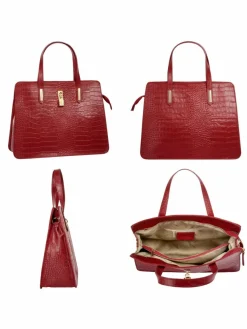 Cluty Taschen & Rucksäcke*Damen Handtasche rot uni