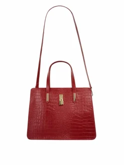Cluty Taschen & Rucksäcke*Damen Handtasche rot uni
