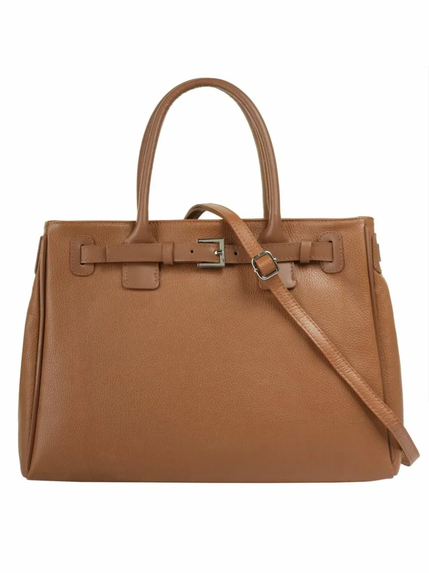 Cluty Taschen & Rucksäcke*Damen Handtasche cognac uni