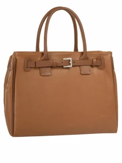 Cluty Taschen & Rucksäcke*Damen Handtasche cognac uni