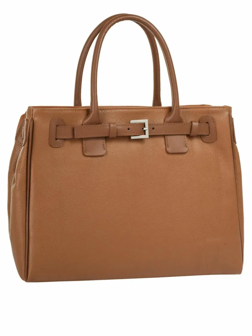 Cluty Taschen & Rucksäcke*Damen Handtasche cognac uni