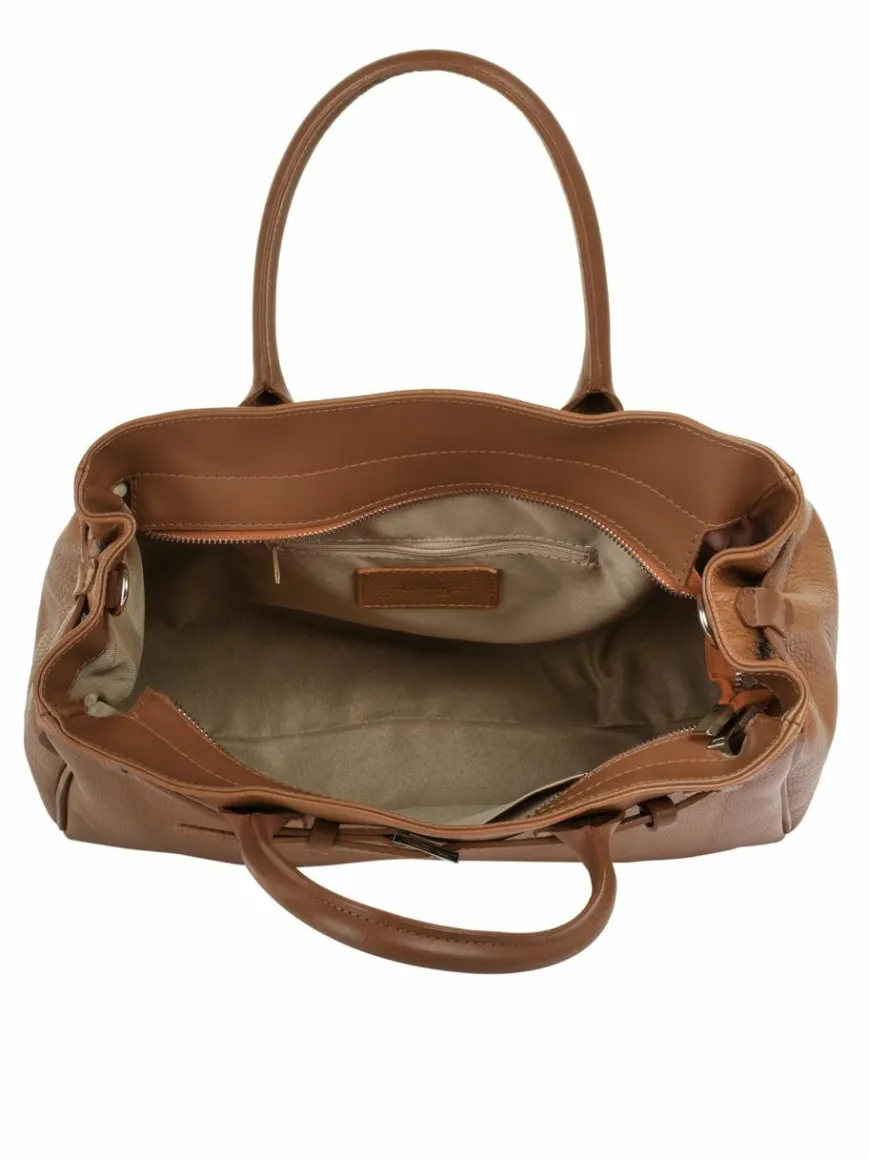 Cluty Taschen & Rucksäcke*Damen Handtasche cognac uni