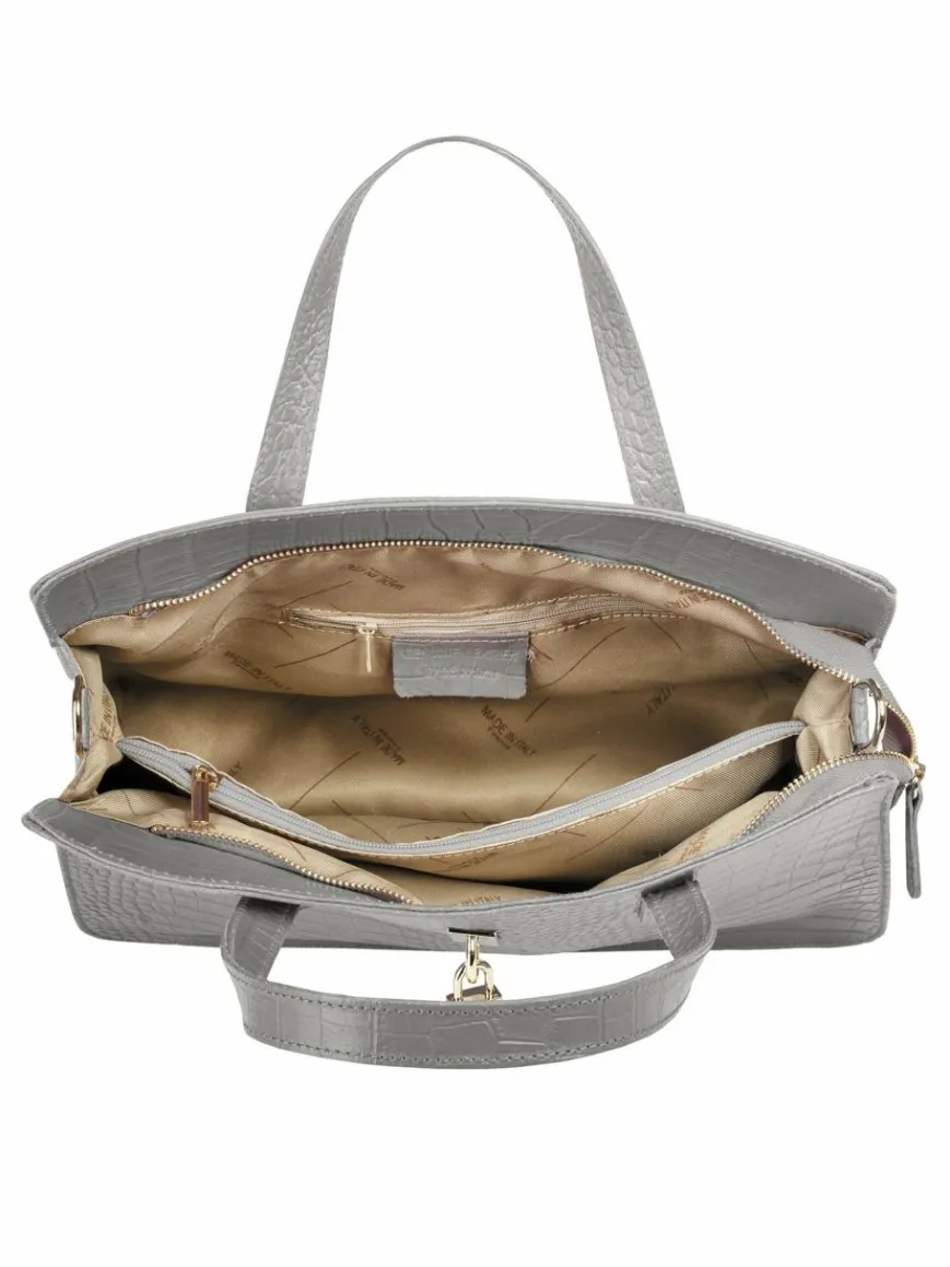 Cluty Taschen & Rucksäcke*Damen Handtasche grau uni