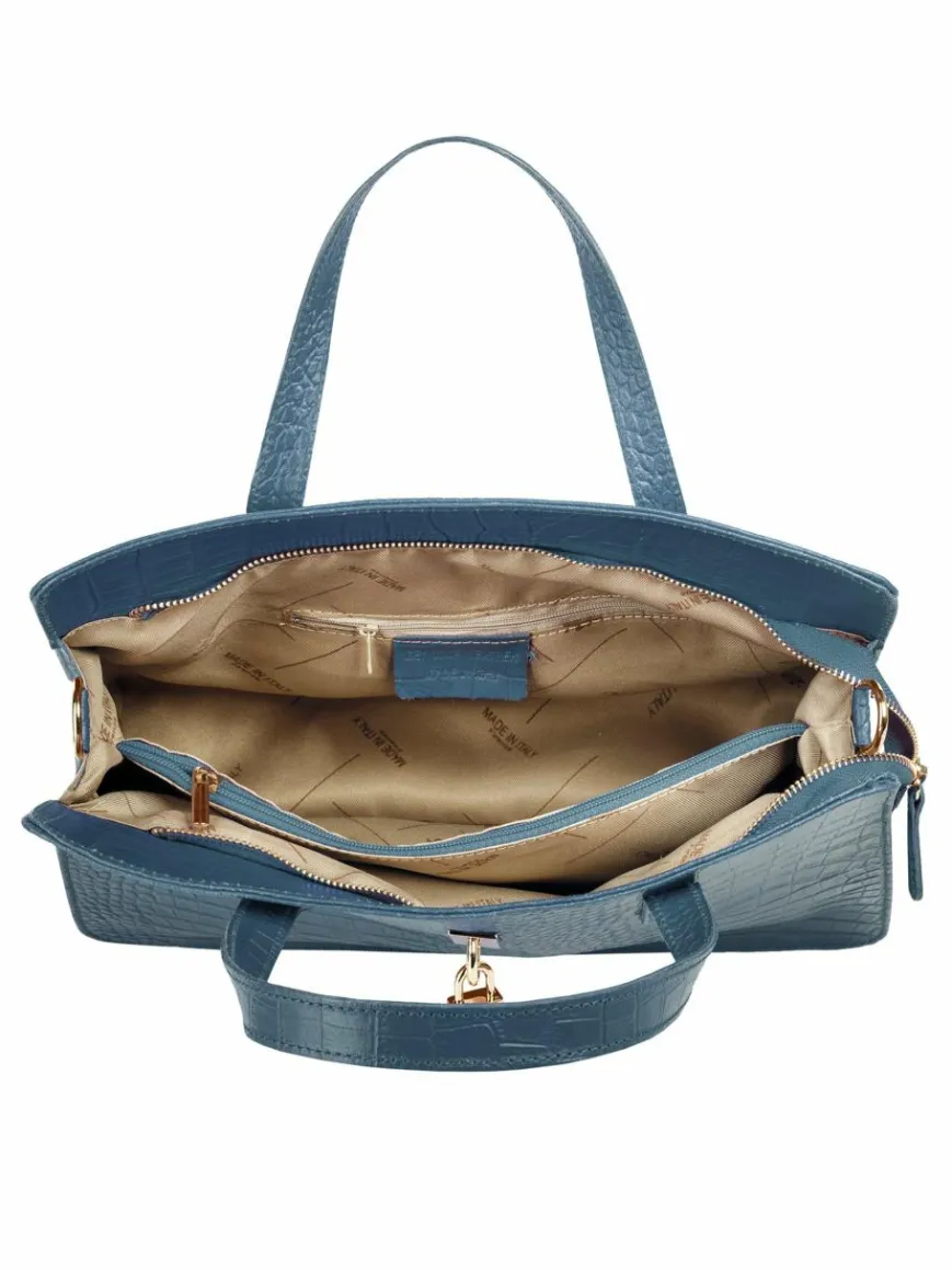 Cluty Taschen & Rucksäcke*Damen Handtasche blau uni