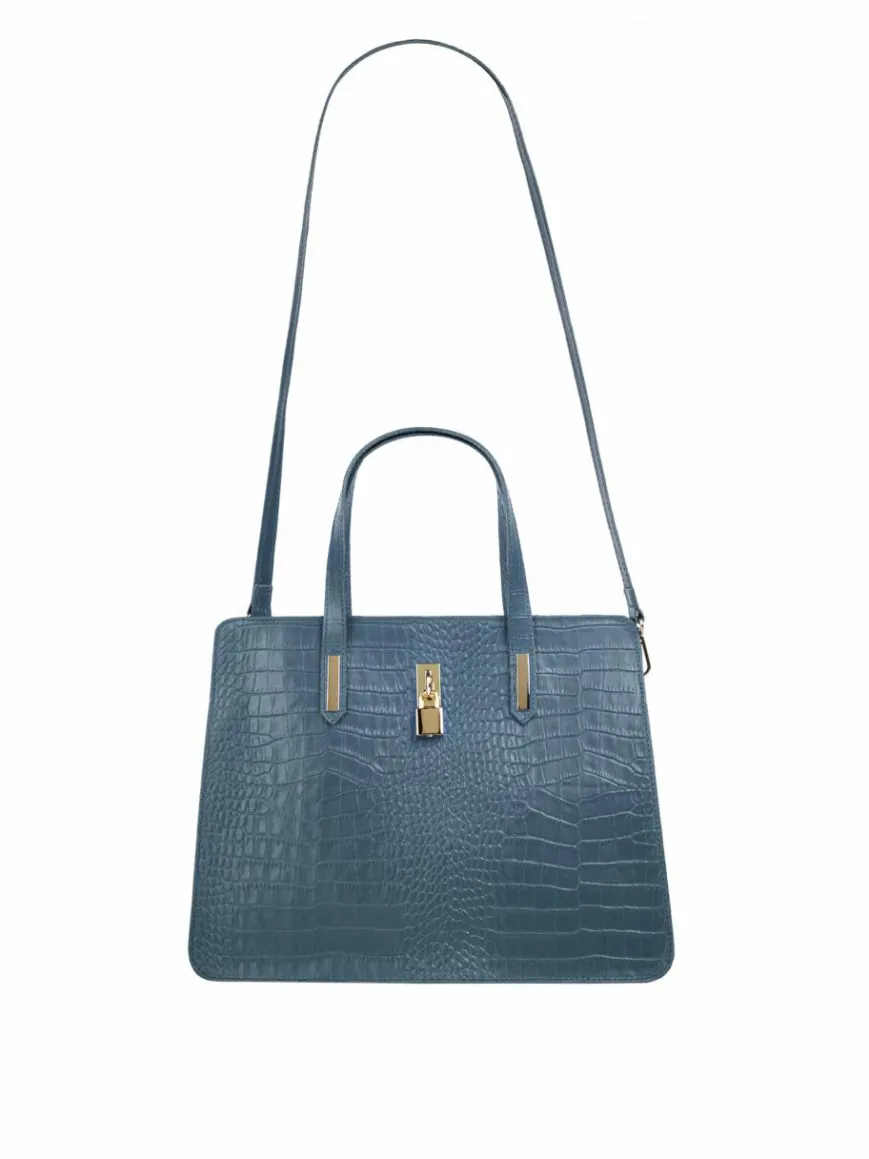 Cluty Taschen & Rucksäcke*Damen Handtasche blau uni