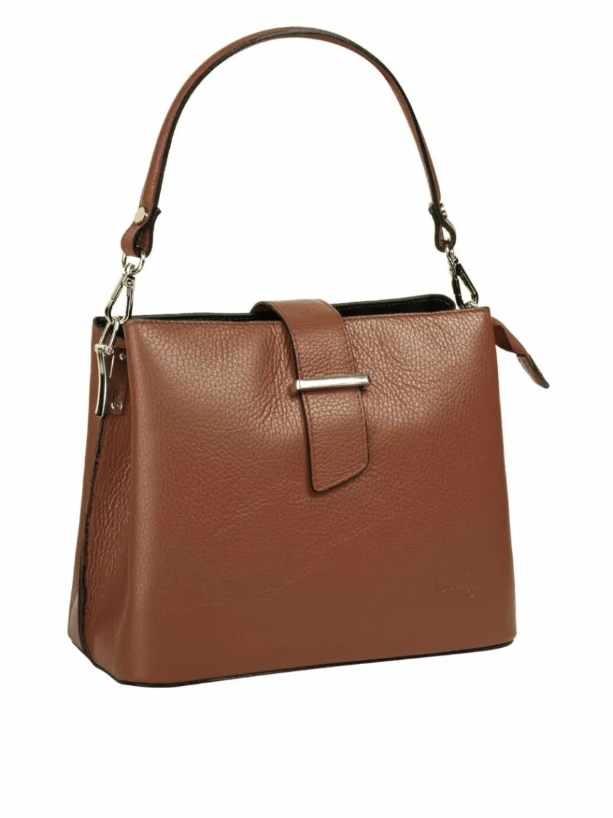 Cluty Taschen & Rucksäcke*Damen Handtasche cognac uni