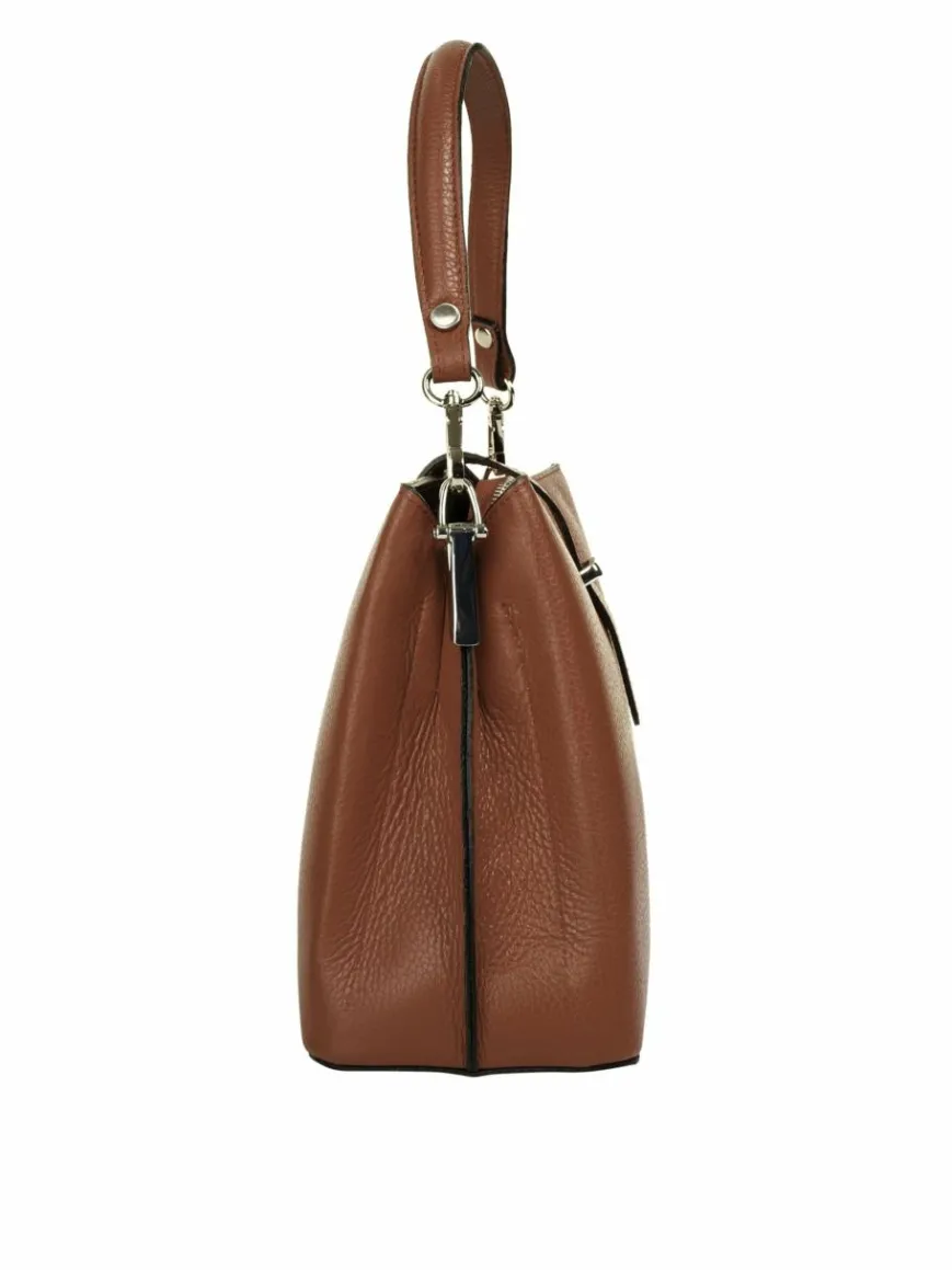 Cluty Taschen & Rucksäcke*Damen Handtasche cognac uni