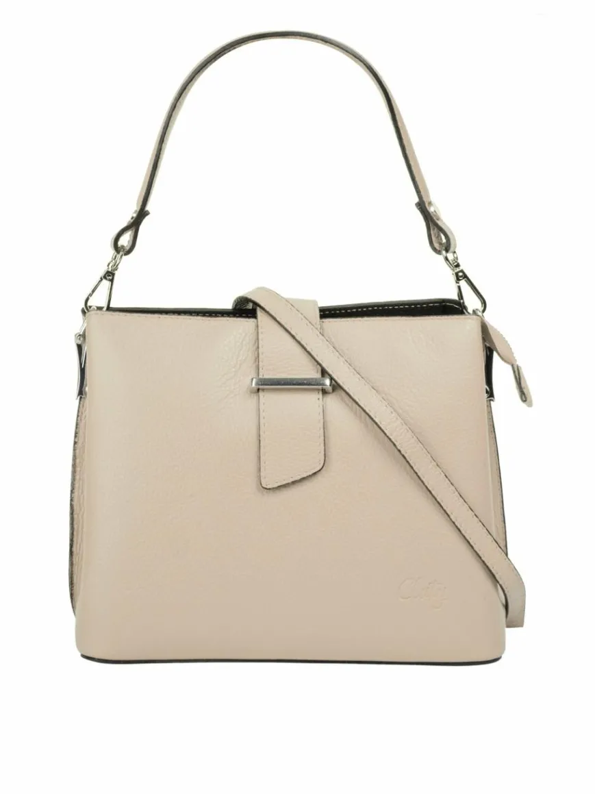 Cluty Taschen & Rucksäcke*Damen Handtasche beige uni