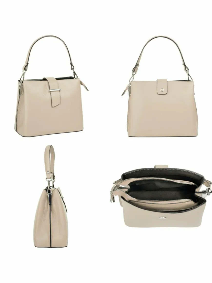 Cluty Taschen & Rucksäcke*Damen Handtasche beige uni