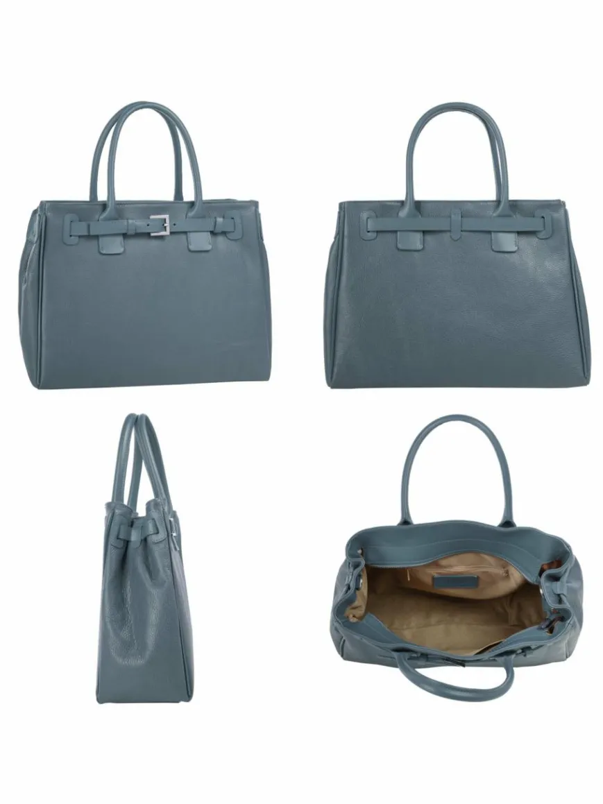 Cluty Taschen & Rucksäcke*Damen Handtasche blau uni