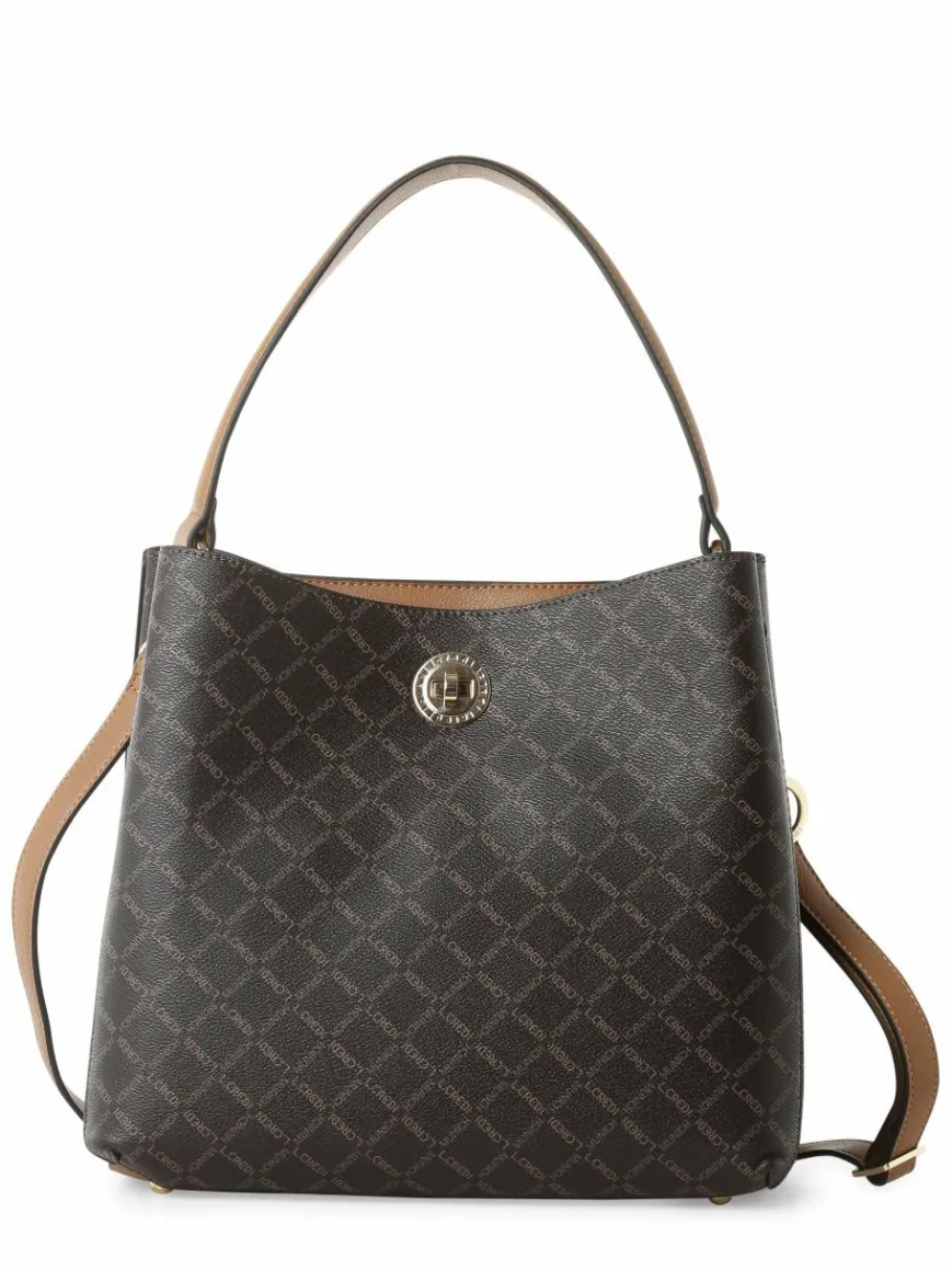 L.Credi Taschen & Rucksäcke*Damen Handtasche - Filiberta schoko cognac gemustert