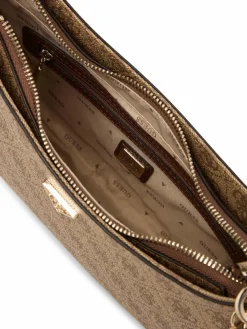 GUESS Taschen & Rucksäcke*Damen Handtasche - Noelle beige taupe gemustert