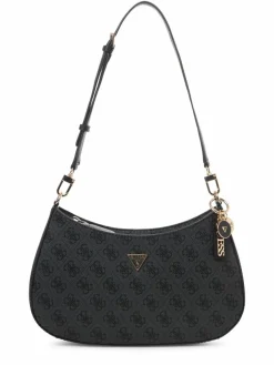 GUESS Taschen & Rucksäcke*Damen Handtasche - Noelle anthrazit schwarz gemustert