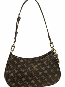 GUESS Taschen & Rucksäcke*Damen Handtasche - Noelle II Top Zip SHB 72180 Logo braun uni