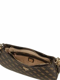 GUESS Taschen & Rucksäcke*Damen Handtasche - Noelle II Top Zip SHB 72180 Logo braun uni