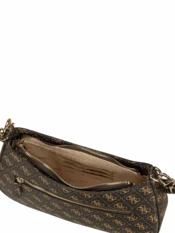 GUESS Taschen & Rucksäcke*Damen Handtasche - Noelle II Top Zip SHB 72180 Logo braun uni