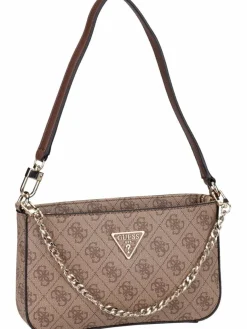 GUESS Taschen & Rucksäcke*Damen Handtasche - Noelle II Mini Top Zip SHB 72720 Logo braun uni