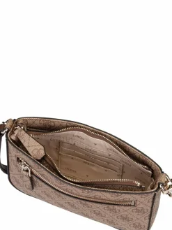 GUESS Taschen & Rucksäcke*Damen Handtasche - Noelle II Mini Top Zip SHB 72720 Logo braun uni