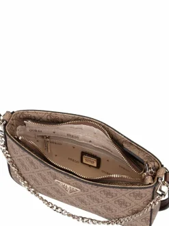 GUESS Taschen & Rucksäcke*Damen Handtasche - Noelle II Mini Top Zip SHB 72720 Logo braun uni